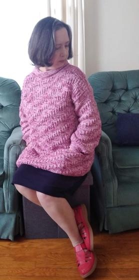 Raspberry Cream Sweater - knitting pattern