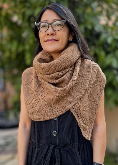 Twisted Lattice Shawl - knitting pattern