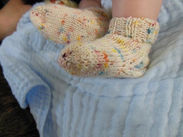 knitted baby socks