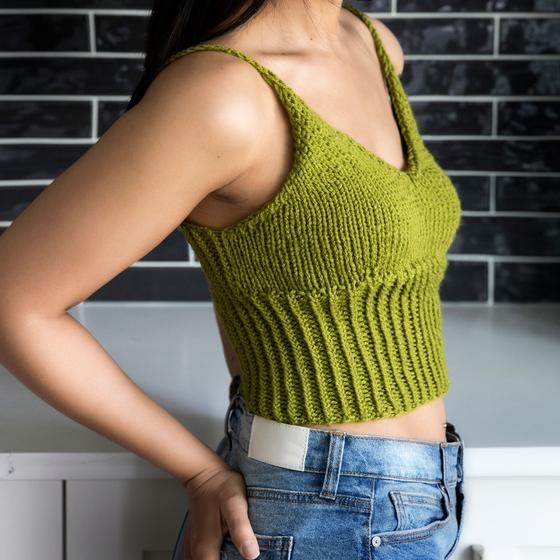 KNITTING PATTERN Emerald Knitted Tank Top Pattern Knitted Top