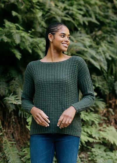 Waffle Stitch Pullover - knitting pattern