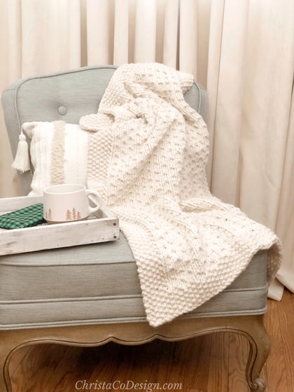 All White Knitted Blanket newest 30