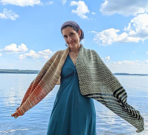 Sea Glass Shawl - knitting pattern