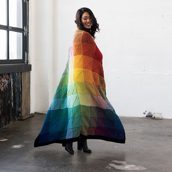 Hue Shift Afghan - knitting pattern