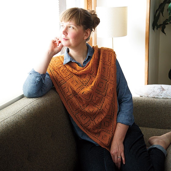 Triangle Cover Shawl - knitting pattern