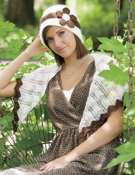 Mixer Cloche and Shawlette - knitting pattern