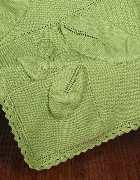 Leaf baby blanket knitting best sale pattern free