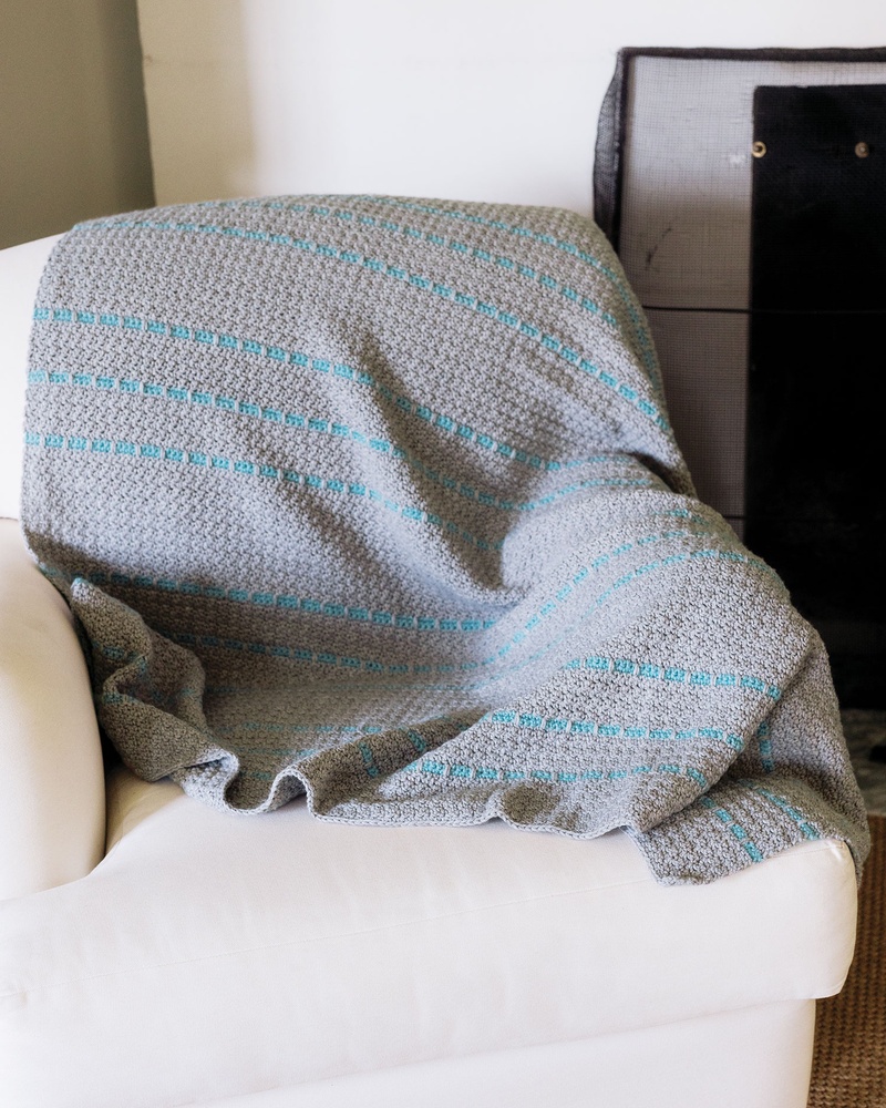 Gessato Ribbon Blanket - knitting pattern