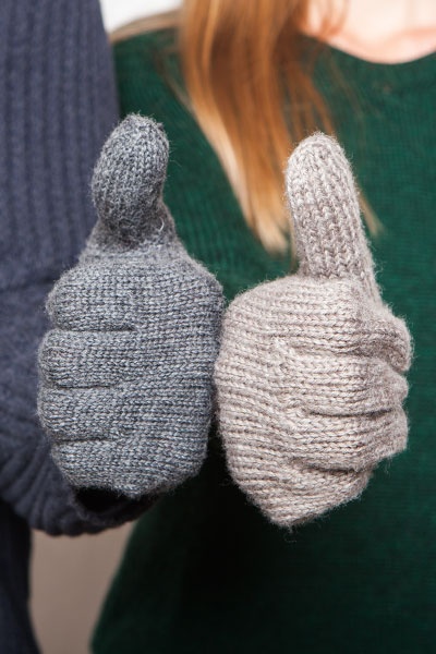 Barrie long knit fingerless gloves - Green