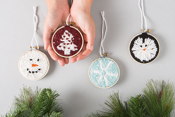 Traditional vs Cute Festive Hoops - knitting pattern