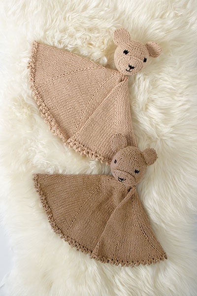 Knitted animal lovey blankets sale