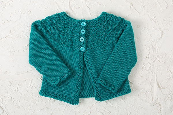 Round Yoke Cardigan - knitting pattern