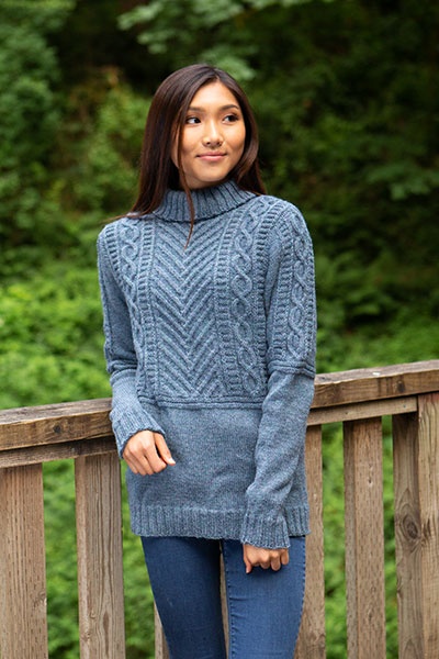 Gray Days Gansey - knitting pattern