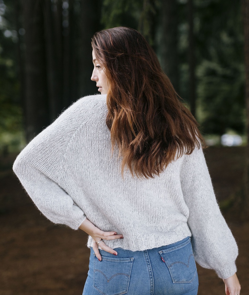 Knitted Cloud Design Sweater