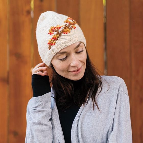 Falling Leaves Hat: Worsted - knitting pattern