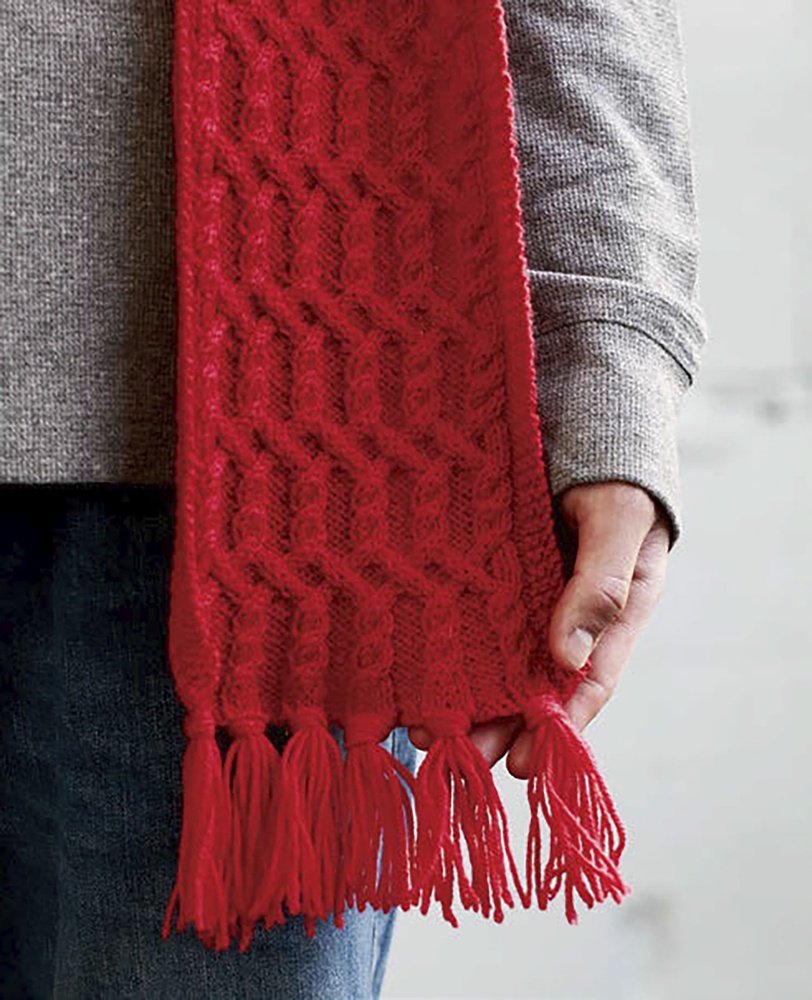 Red deals knit scarf