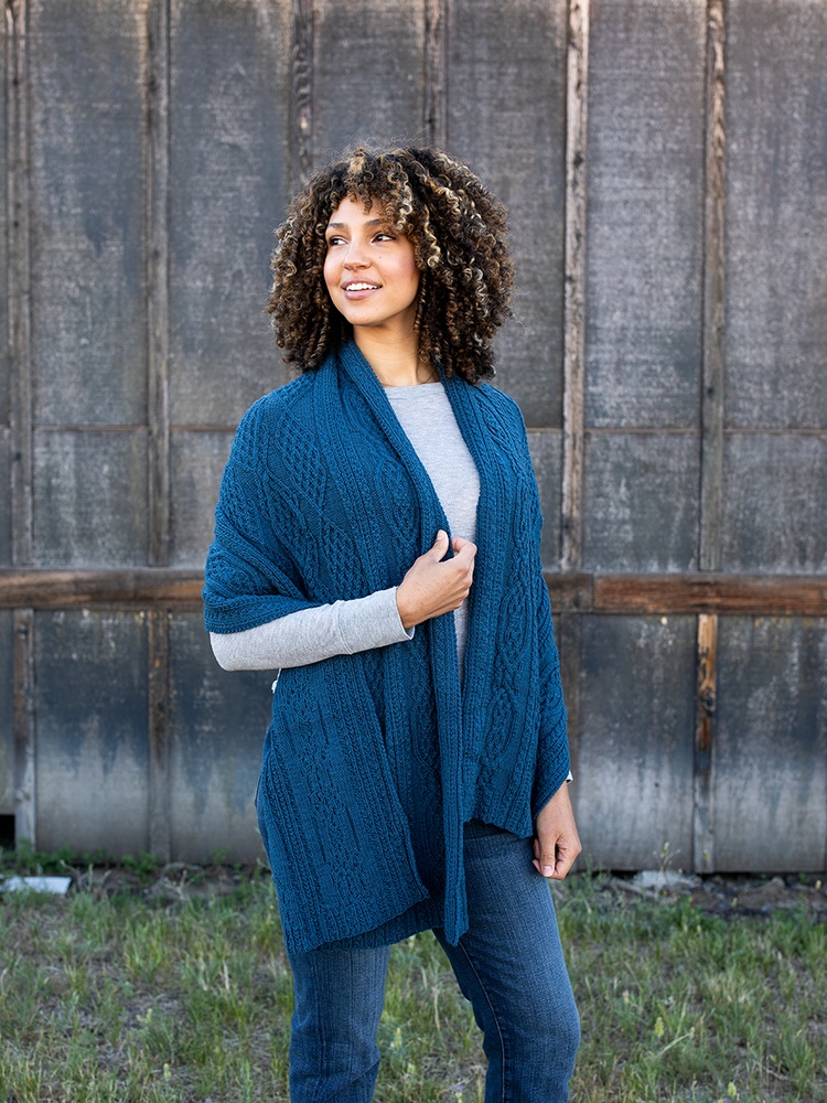 Midnight on Water Wrap - knitting pattern