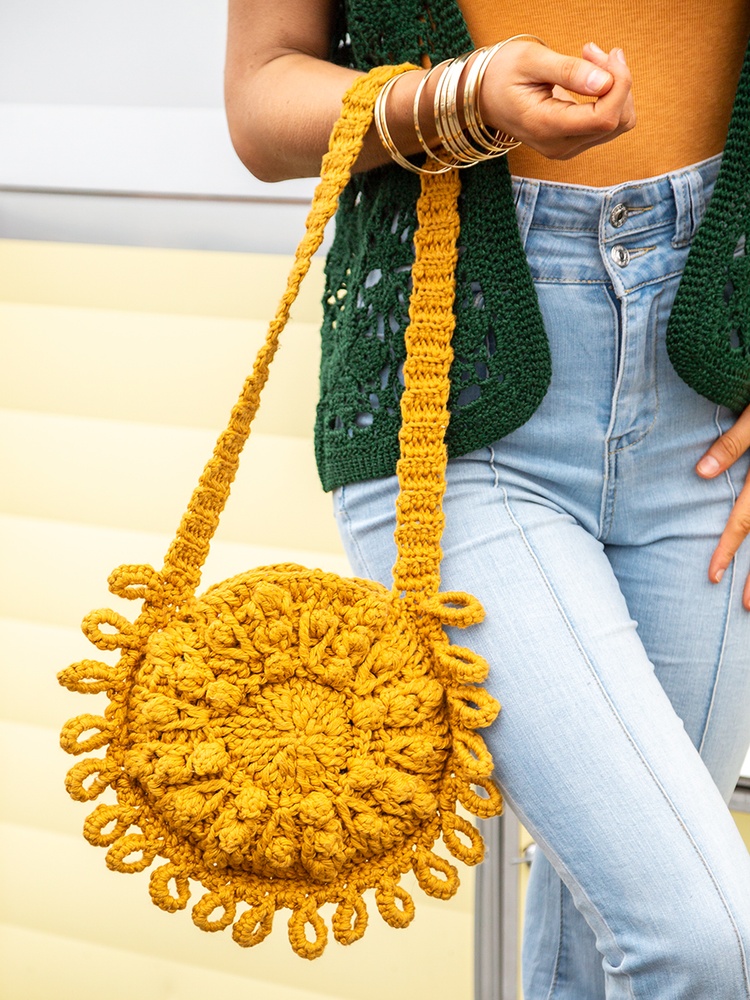 Yellow cheap circle bag