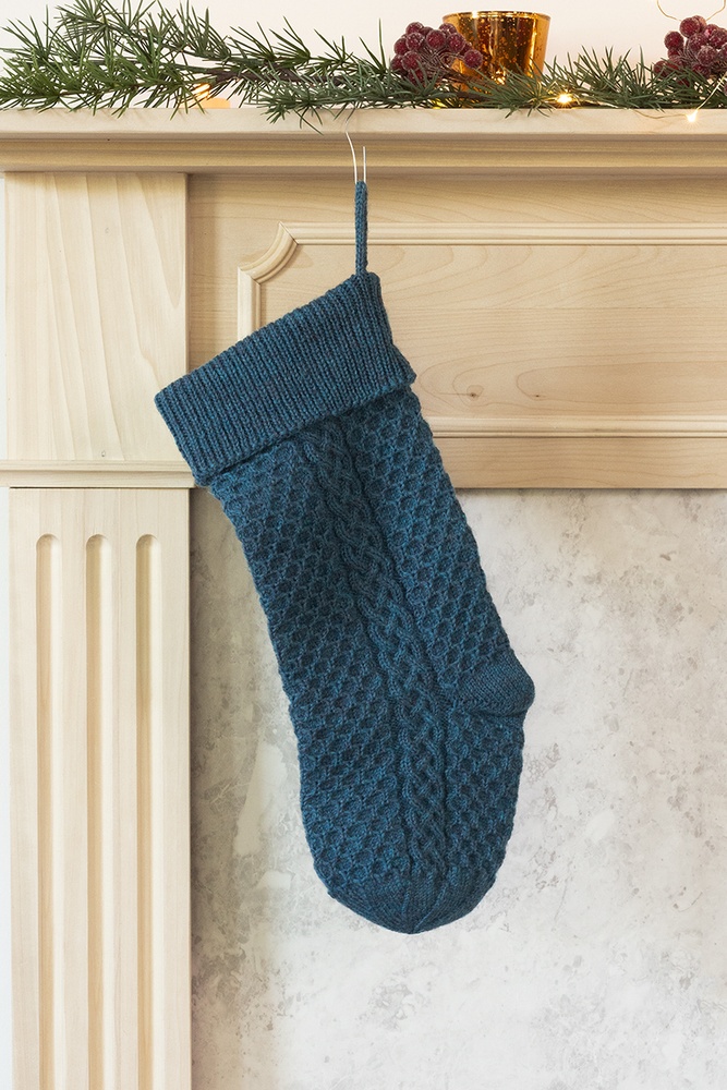 Winter Hearth Stocking - knitting pattern