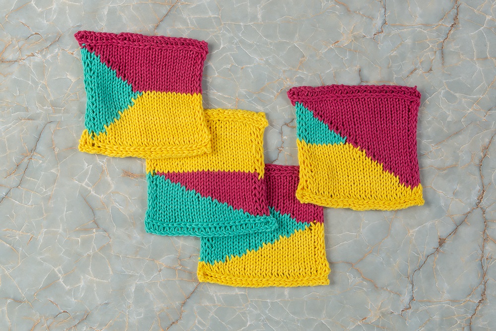 Ribbons Dishcloth Set - knitting pattern