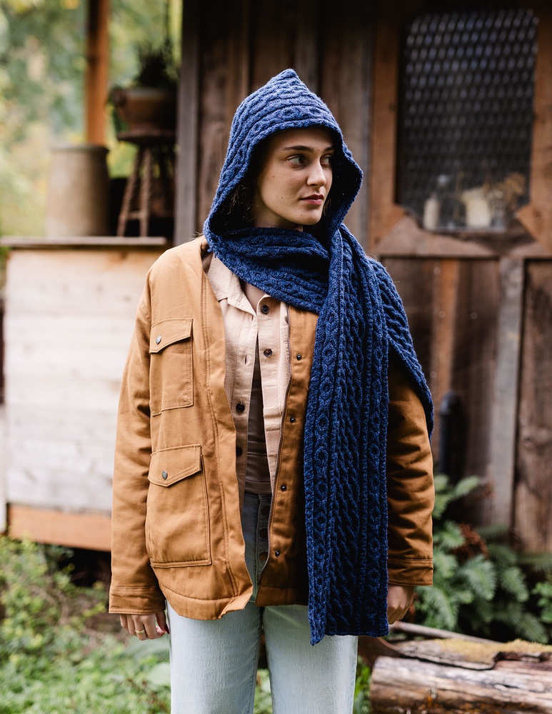 Glenbeigh Hooded Scarf - knitting pattern