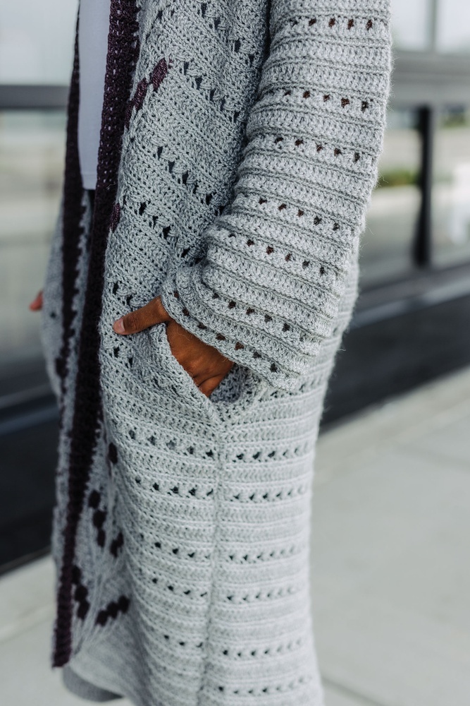 Silver clearance crochet cardigan