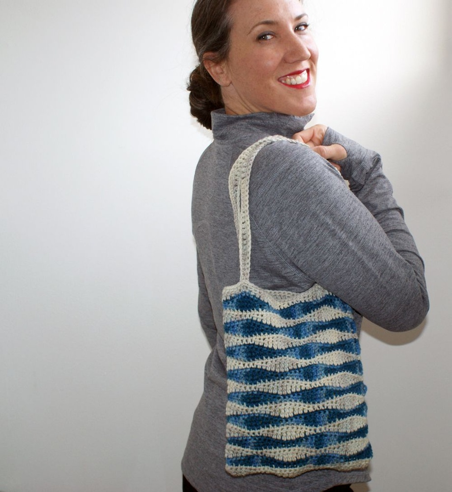 Ocean Waves Crochet Bag - knitting pattern