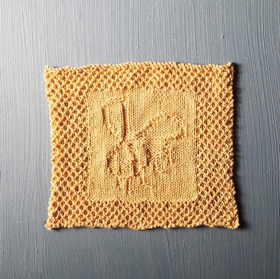 Bee's Knees Dishcloth - knitting pattern