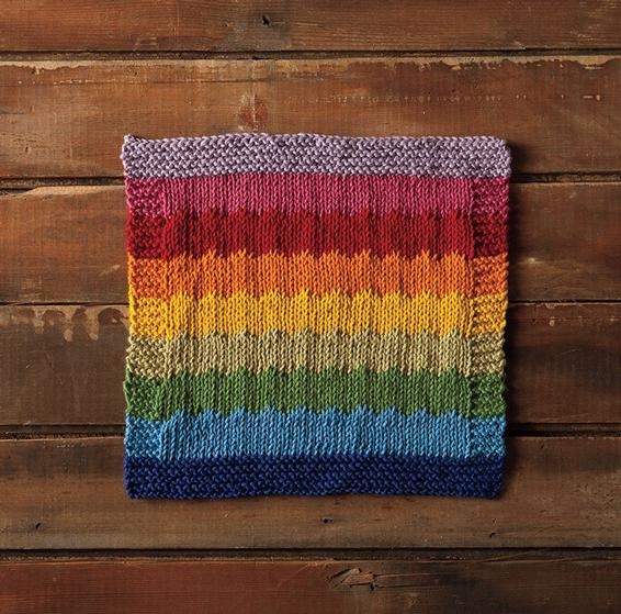 Arc en Ciel Dishcloth - knitting pattern