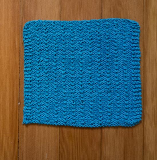 Reversible Pips Dishcloth - knitting pattern