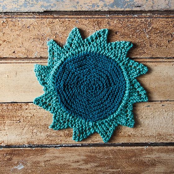 Starflower Dishcloth - knitting pattern