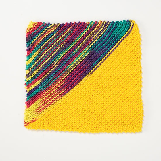 Slant Dishcloth - knitting pattern