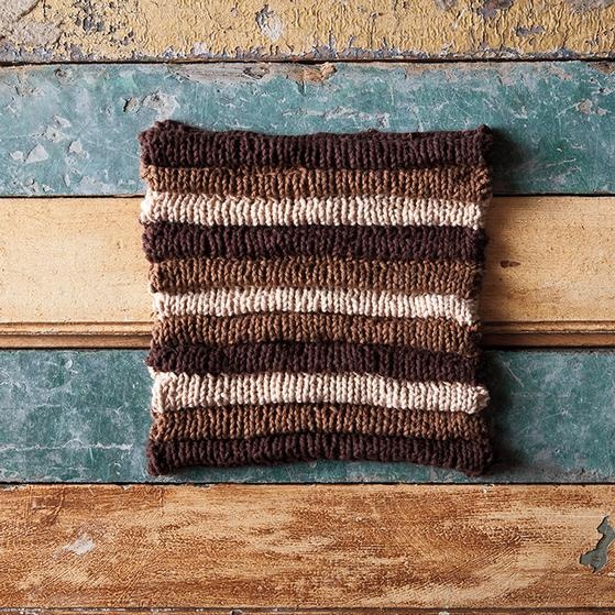 Triple Chocolate Dishcloth - knitting pattern