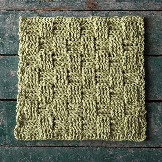 Picnic Basket Crochet Dishcloth - knitting pattern