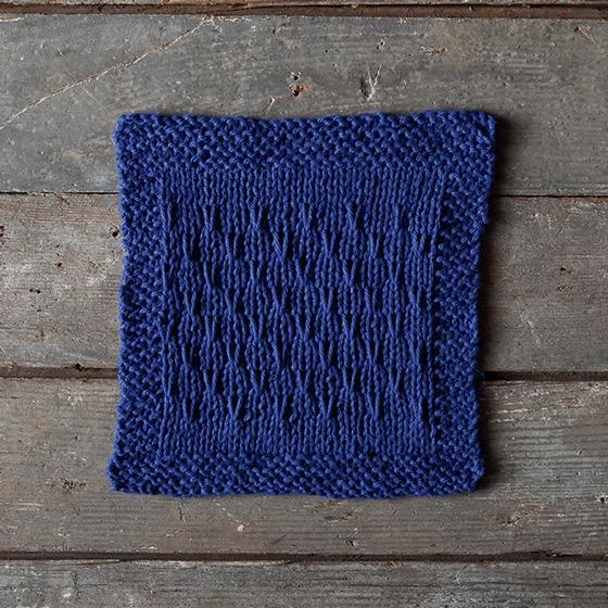 Double V Dishcloth - knitting pattern