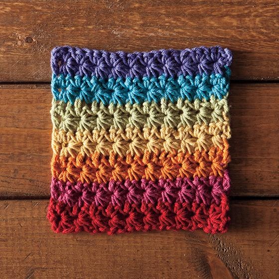 Fruity Loops Crochet Dishcloth - knitting pattern