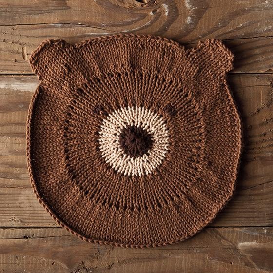 Bear With Me Dishcloth - knitting pattern