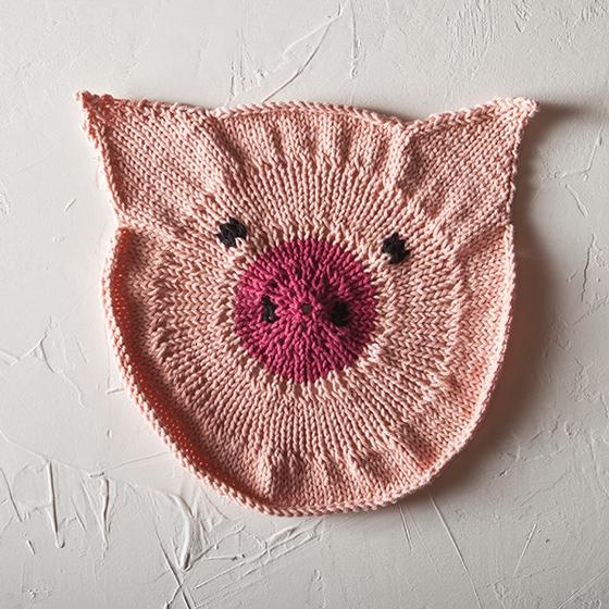 Some Pig Dishcloth - knitting pattern