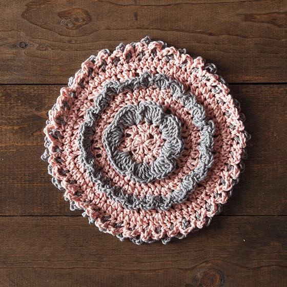 Misty Rose Crochet Dishcloth Pattern - knitting pattern