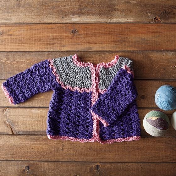 Patty Cake Crochet Cardi - knitting pattern