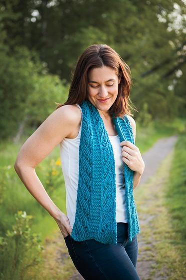 Duo Columns Reversible Scarf - knitting pattern