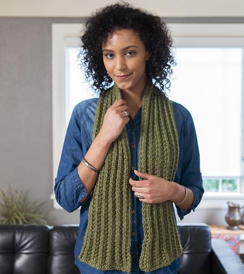 English Rib Scarf - knitting pattern