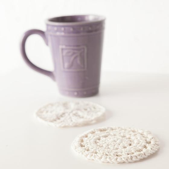 Knit & Crochet Coaster Set - knitting pattern