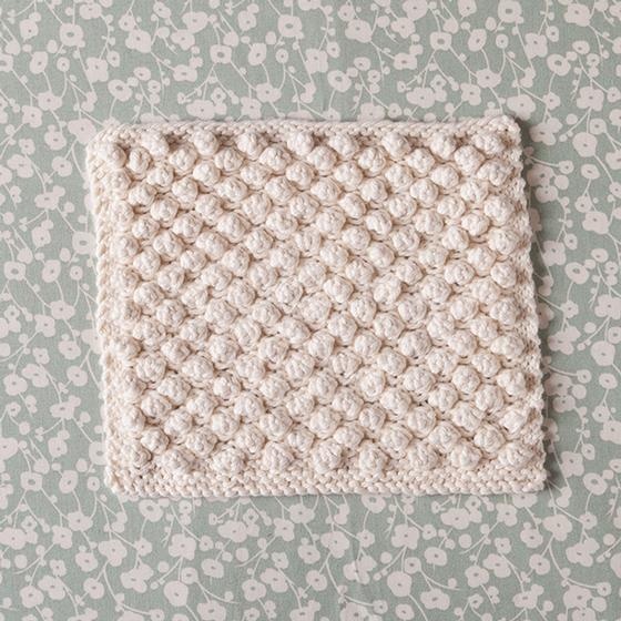 Snowbobbles Dishcloth - knitting pattern