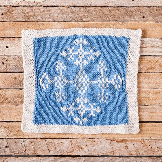 Ice Crystal Face Cloth - knitting pattern