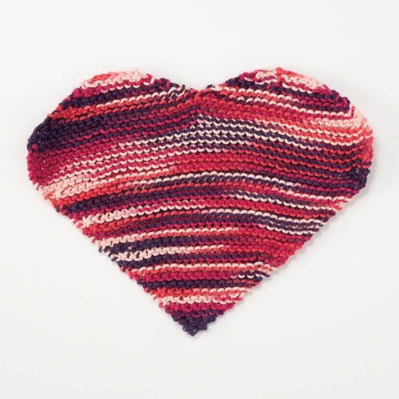 Queen of Hearts Dishcloth - knitting pattern