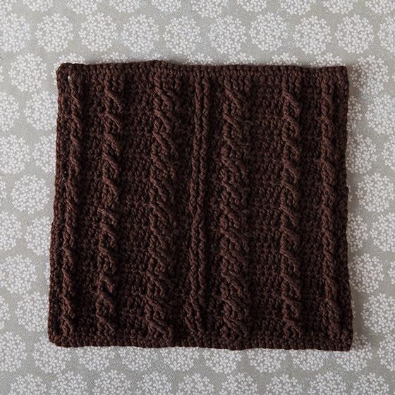 Cabled Spa Cloth - knitting pattern