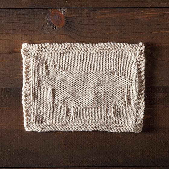 Happy Sheep Dishcloth - knitting pattern