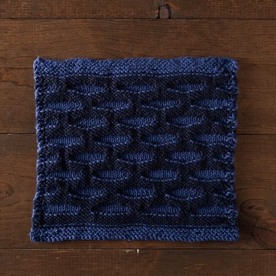 Belted Stripes Dishcloth - knitting pattern