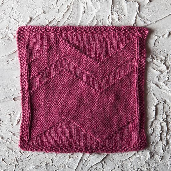 Big Zig Dishcloth - knitting pattern